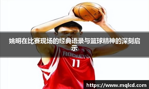 姚明在比赛现场的经典语录与篮球精神的深刻启示